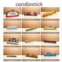 Tinplate Hanukkah Candle Holde